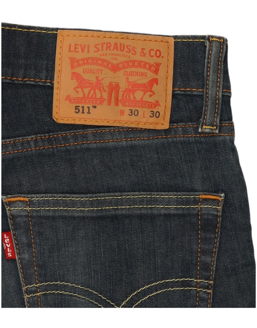 Levi's Herren 511 Slim Jeans W30 L28 Marineblau Baumwolle