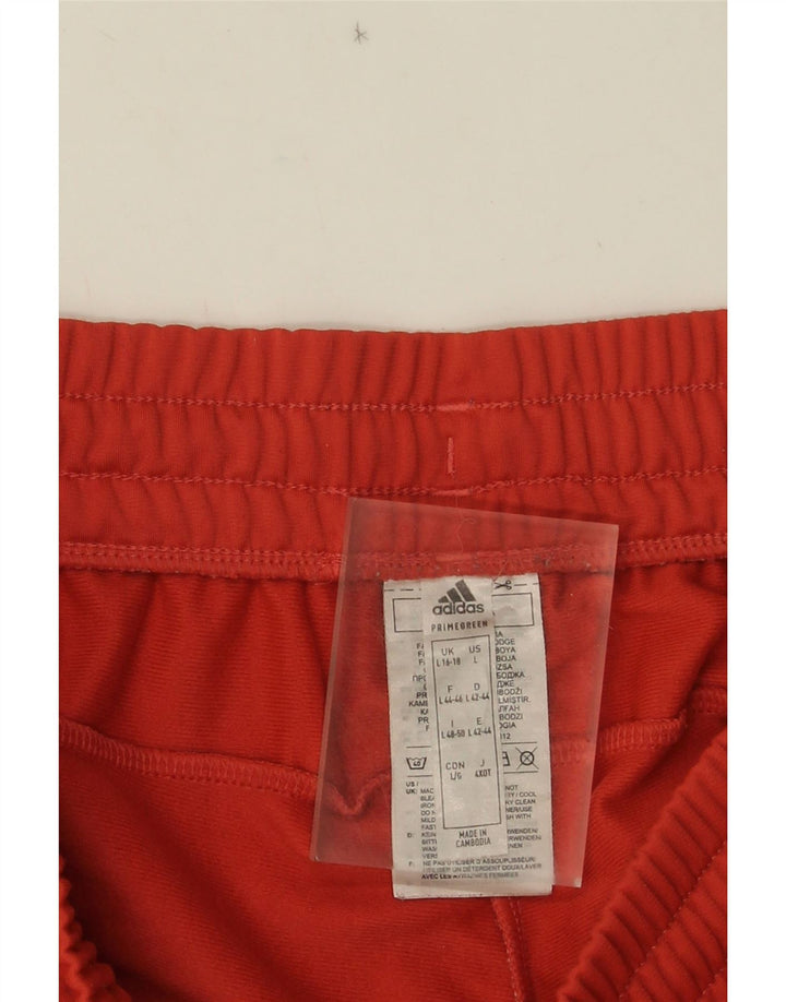 Adidas Damen Trainingshose UK 16/18 Large Rot Polyester