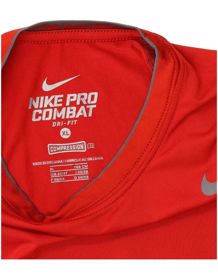 NIKE Herren Dri Fit T-Shirt Top UK 45/47 XL Rot