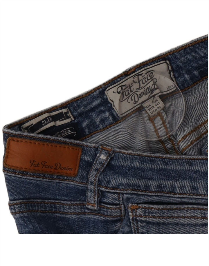 Fat Face Damen Slim Jeans UK 12 Medium W32 L28 Blaue Baumwolle