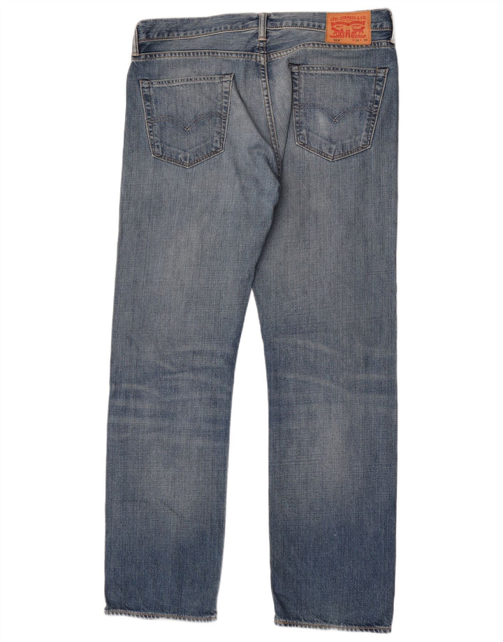 Levi's Herren 504 Straight Jeans W36 L34 Blaue Baumwolle