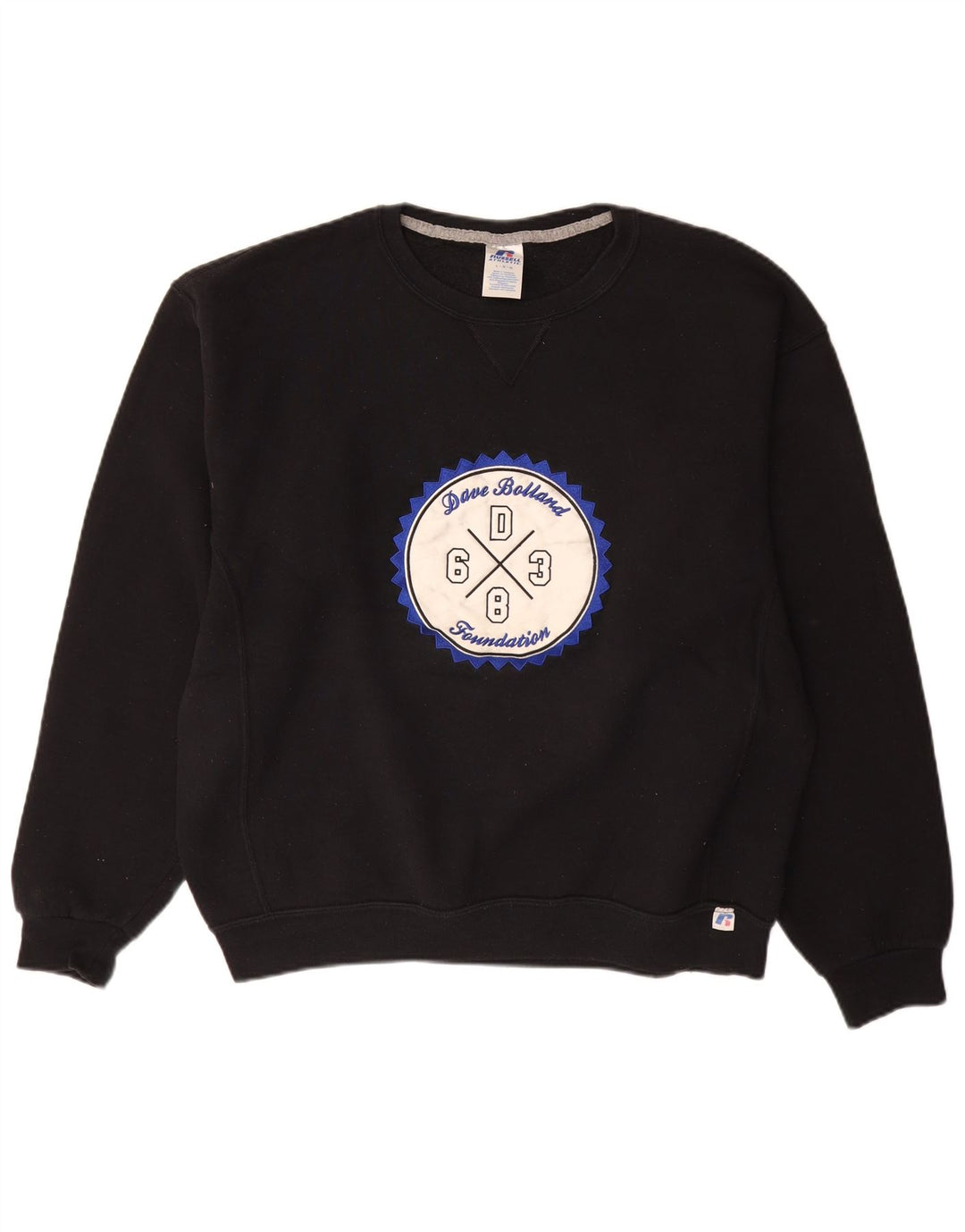 RUSSELL ATHLETIC Herren-Sweatshirt mit Grafik, groß, aus schwarzer Baumwolle