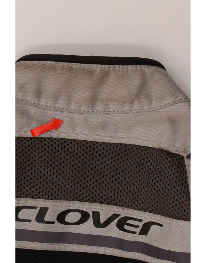 Clover Womens Graphic Racer Jacket UK 6 XS Mehrfarbiger Farbblock