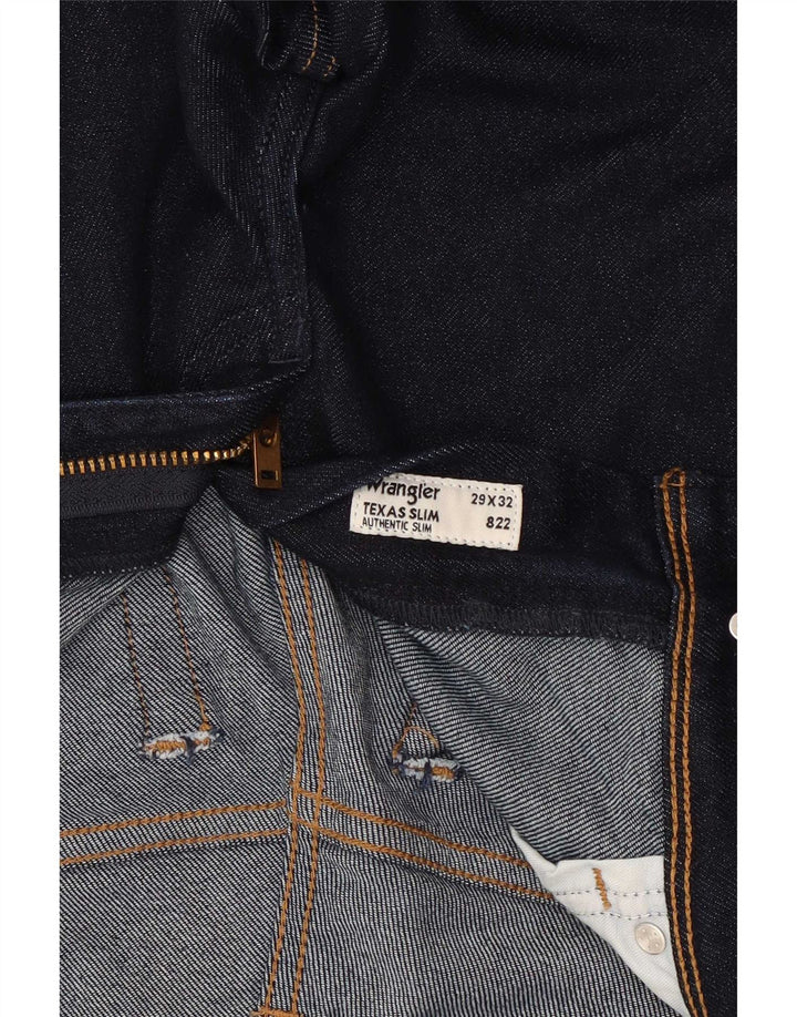 Wrangler Damen Texas Slim Jeans W29 L32 Marineblaue Baumwolle