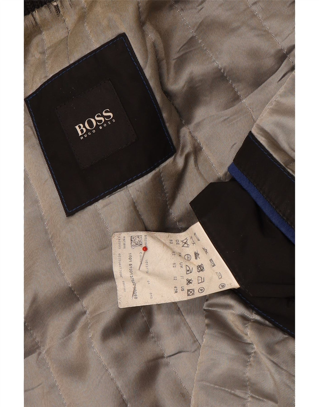 Hugo Boss Herrenmantel EU 52 XL Graue Wolle