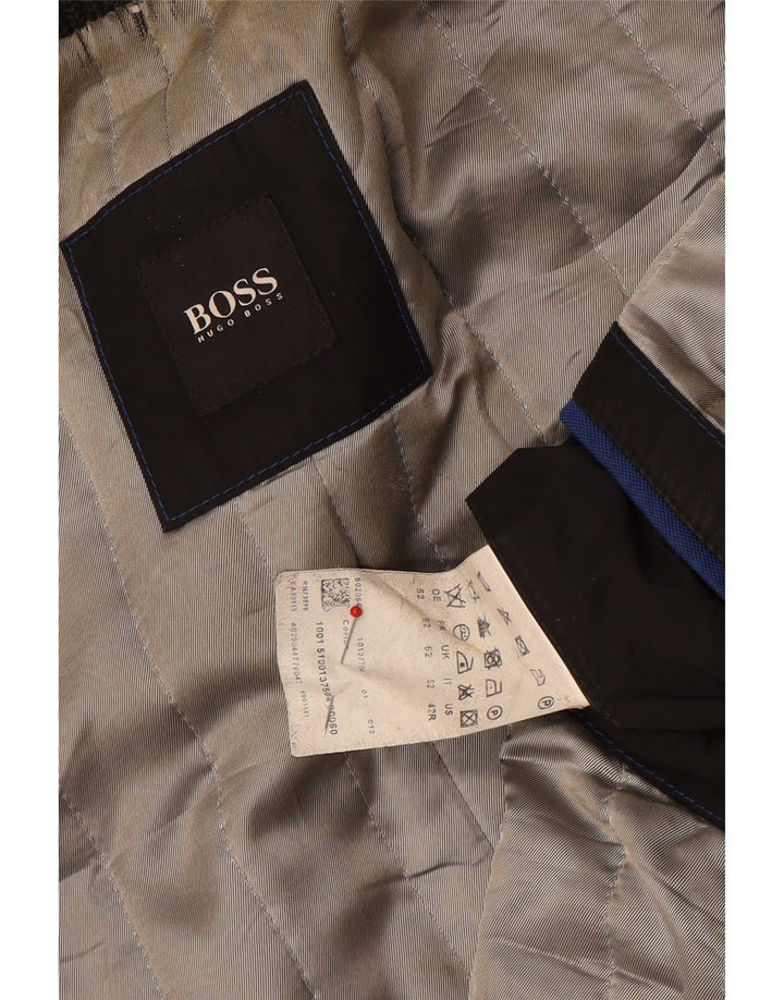 Hugo Boss Herrenmantel EU 52 XL Graue Wolle