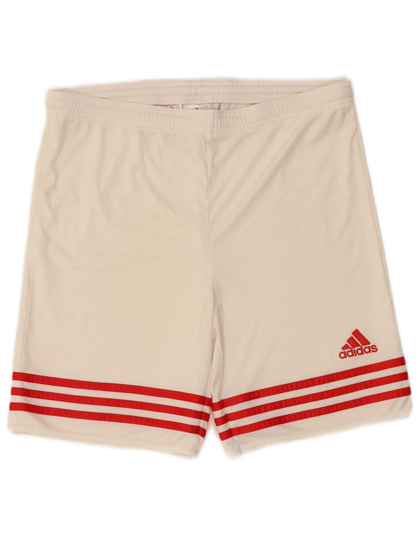 ADIDAS Jungen Climalite Sport Shorts 13-14 Jahre XL Off White Polyester