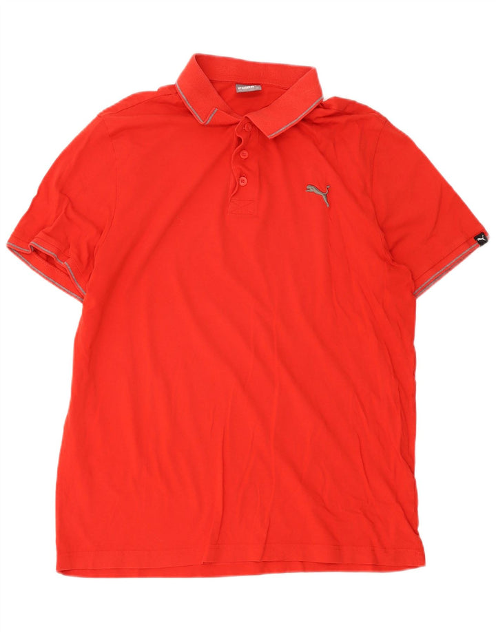 Puma Herren Poloshirt Große rote Baumwolle
