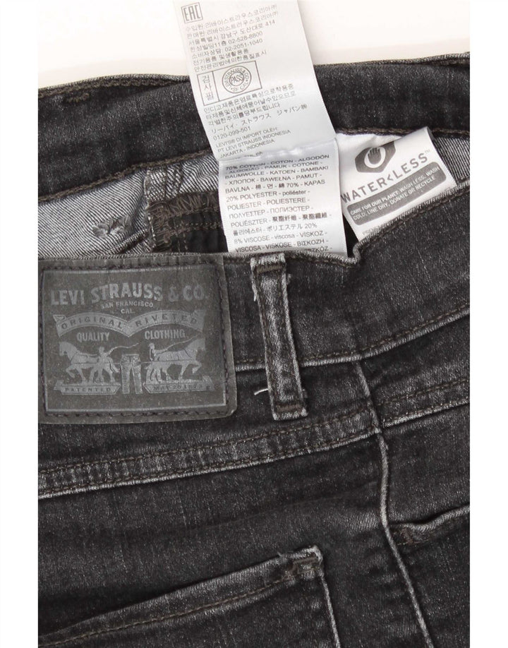 Levi's Damen Distressed Skinny Jeans W27 L27 Schwarze Baumwolle