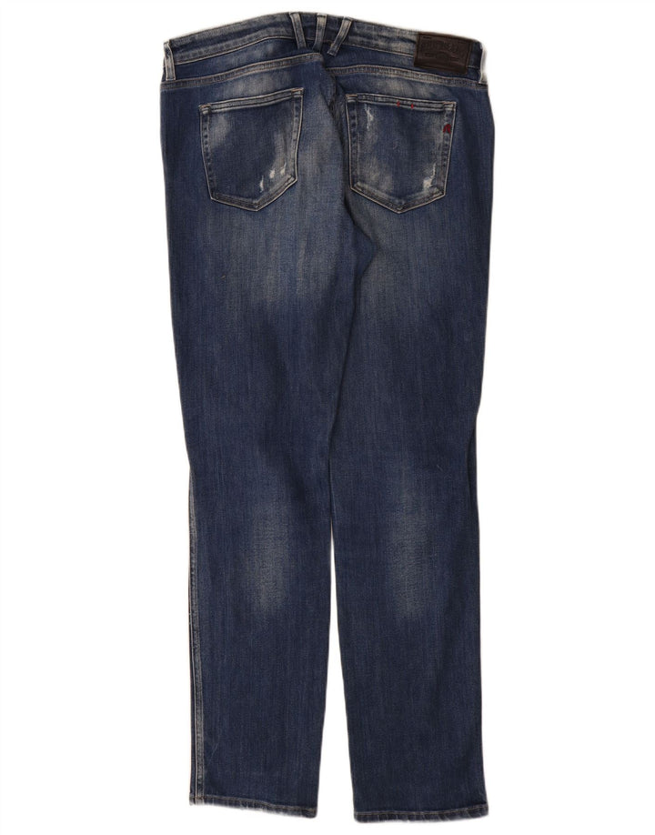 Replay Damen Katewin Distressed Slim Jeans W32 L32 Blaue Baumwolle