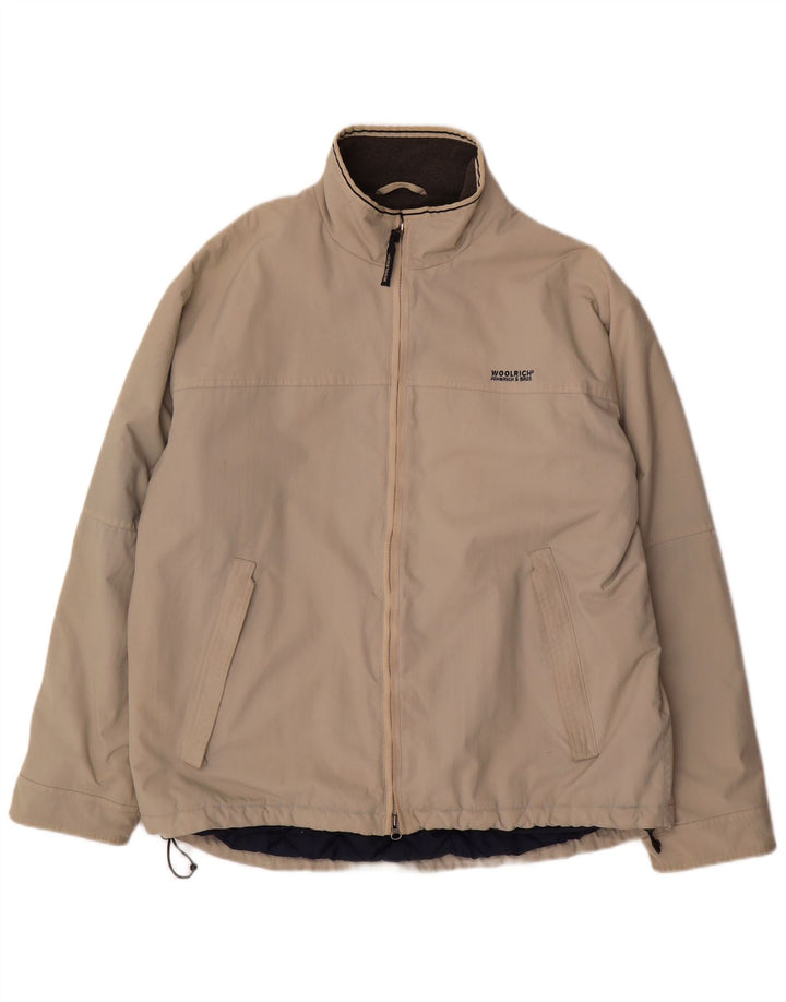 Woolrich Herren Windjacke UK 42 XL Beige Nylon