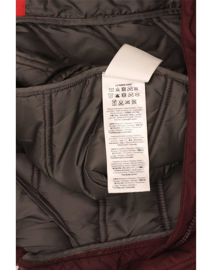 Liu Jo Herren-Jacke mit Kapuze, gepolstert, UK 38, mittleres Burgunderrot, Polyester