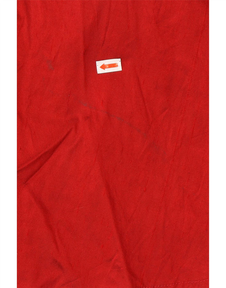 Vintage Damen High Waist Midi Flared Rock IT 40 Small W26 Rot