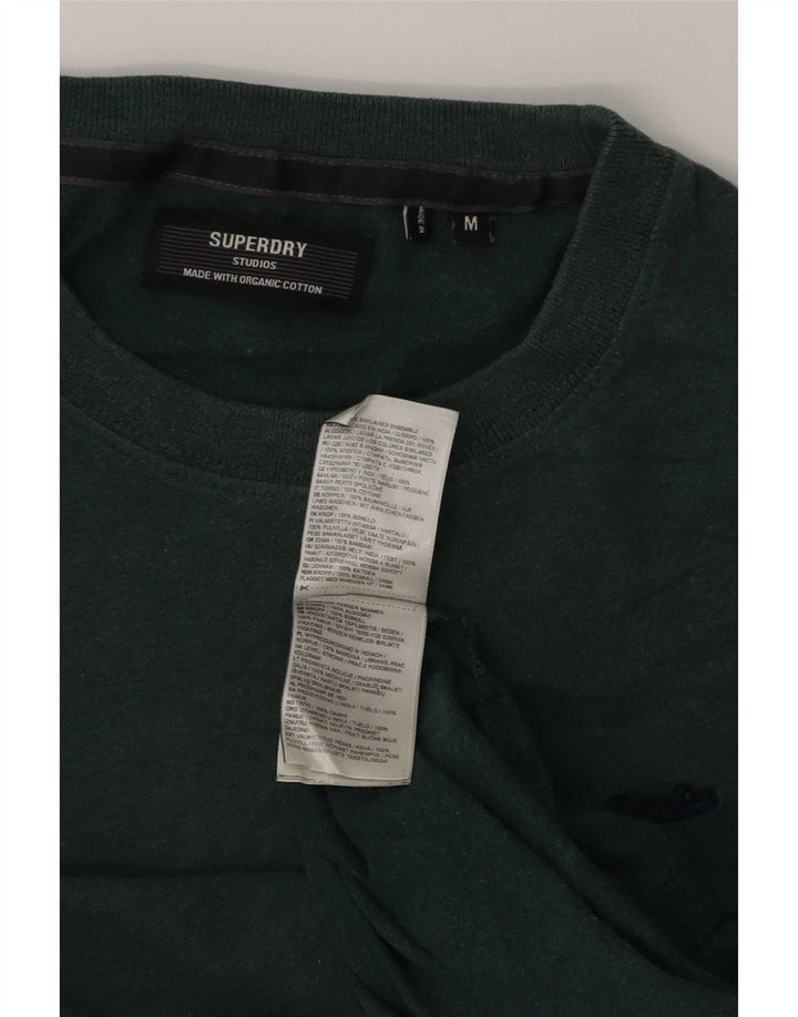 Superdry Herren T-Shirt-Oberteil aus mittelgrüner Baumwolle