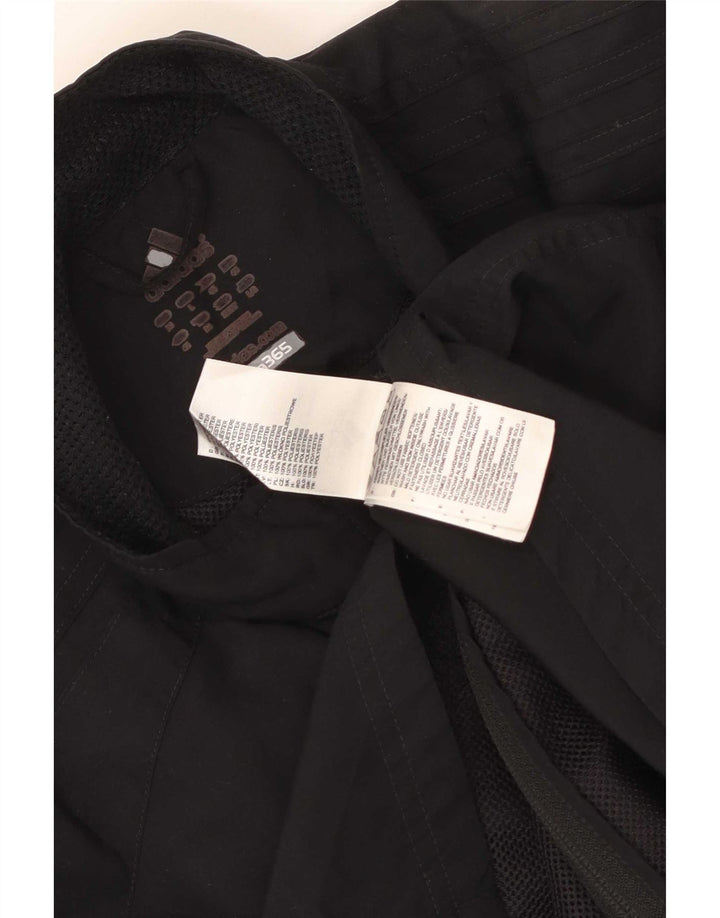Adidas Damen Trainingsanzug Top Jacke UK 16 Large Schwarz Polyester
