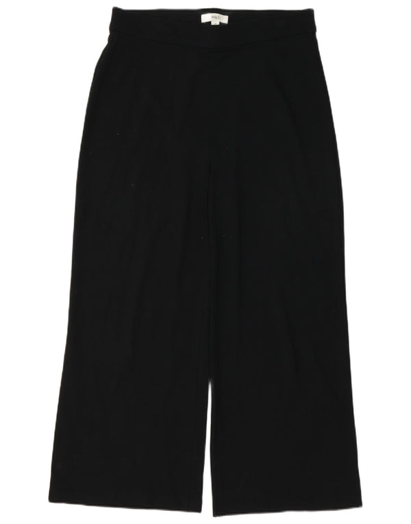 Marks & Spencer Damen-Freizeithose mit hoher Taille, UK 14, Größe L W32 L26, Schwarz