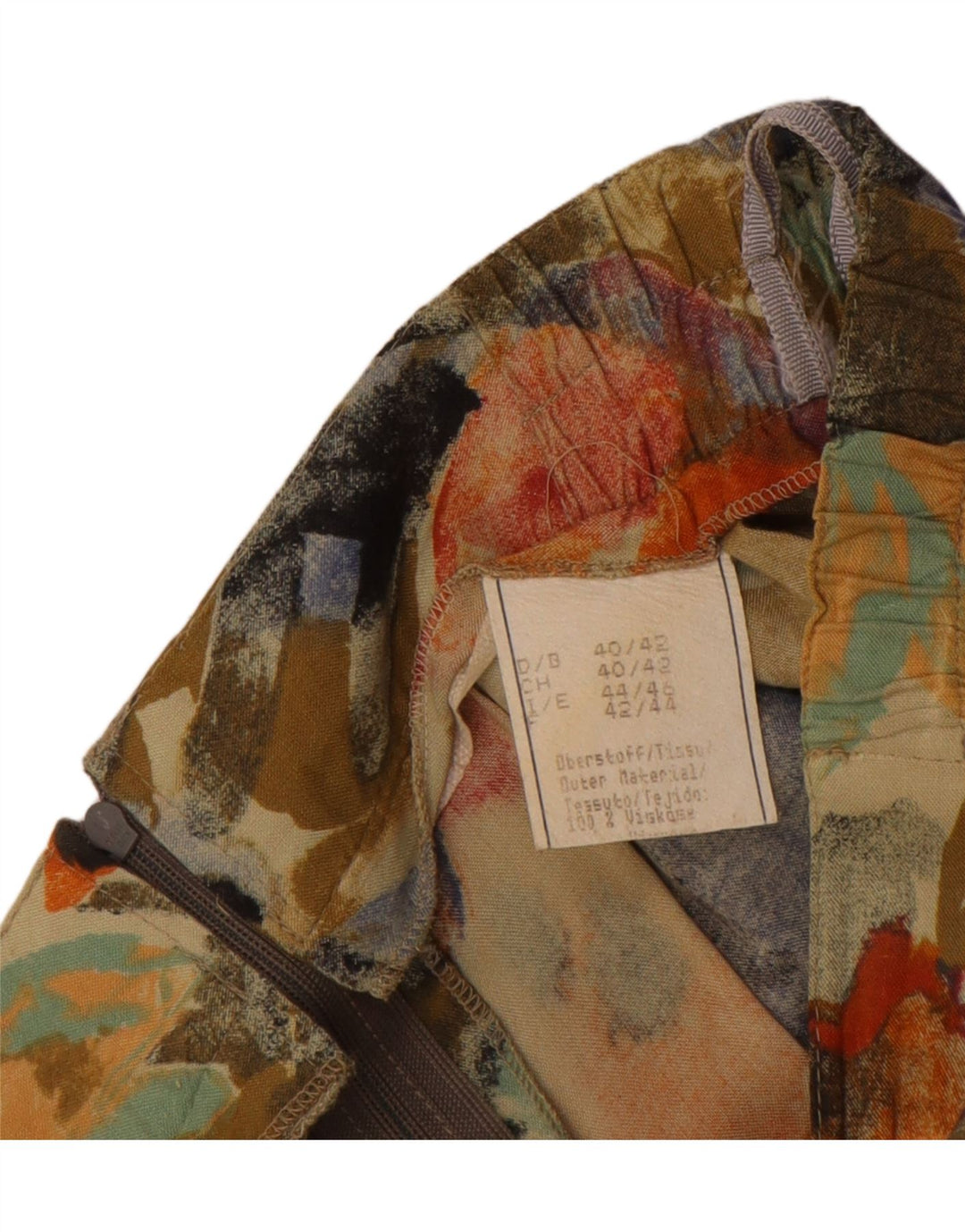 VINTAGE Damen Maxi-Faltenrock IT 44/46 Medium W28 Mehrfarbig geblümt