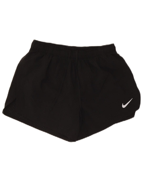 Nike Damen Dri Fit Sport Shorts UK 12 Medium Schwarz Polyester