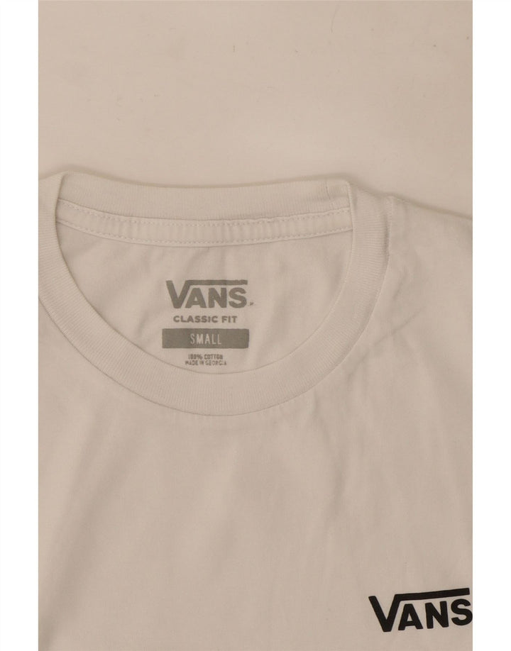 Vans Herren-T-Shirt mit klassischer Passform, Größe S, weiße Baumwolle