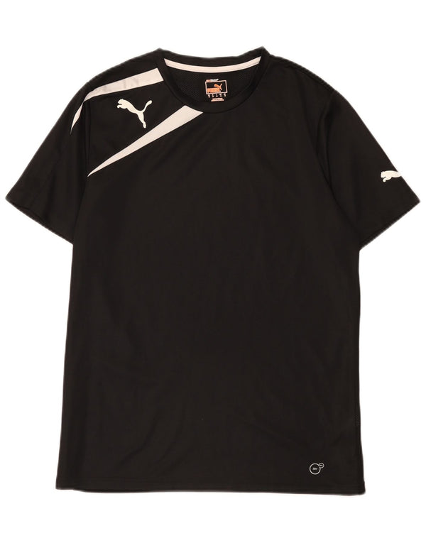 Puma Herren T-Shirt Top Medium Schwarz Colourblock Polyester