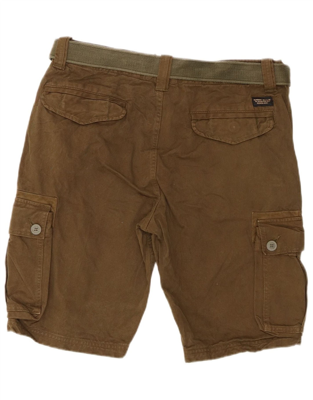 Superdry Herren Cargoshorts W32 Medium Khaki Baumwolle