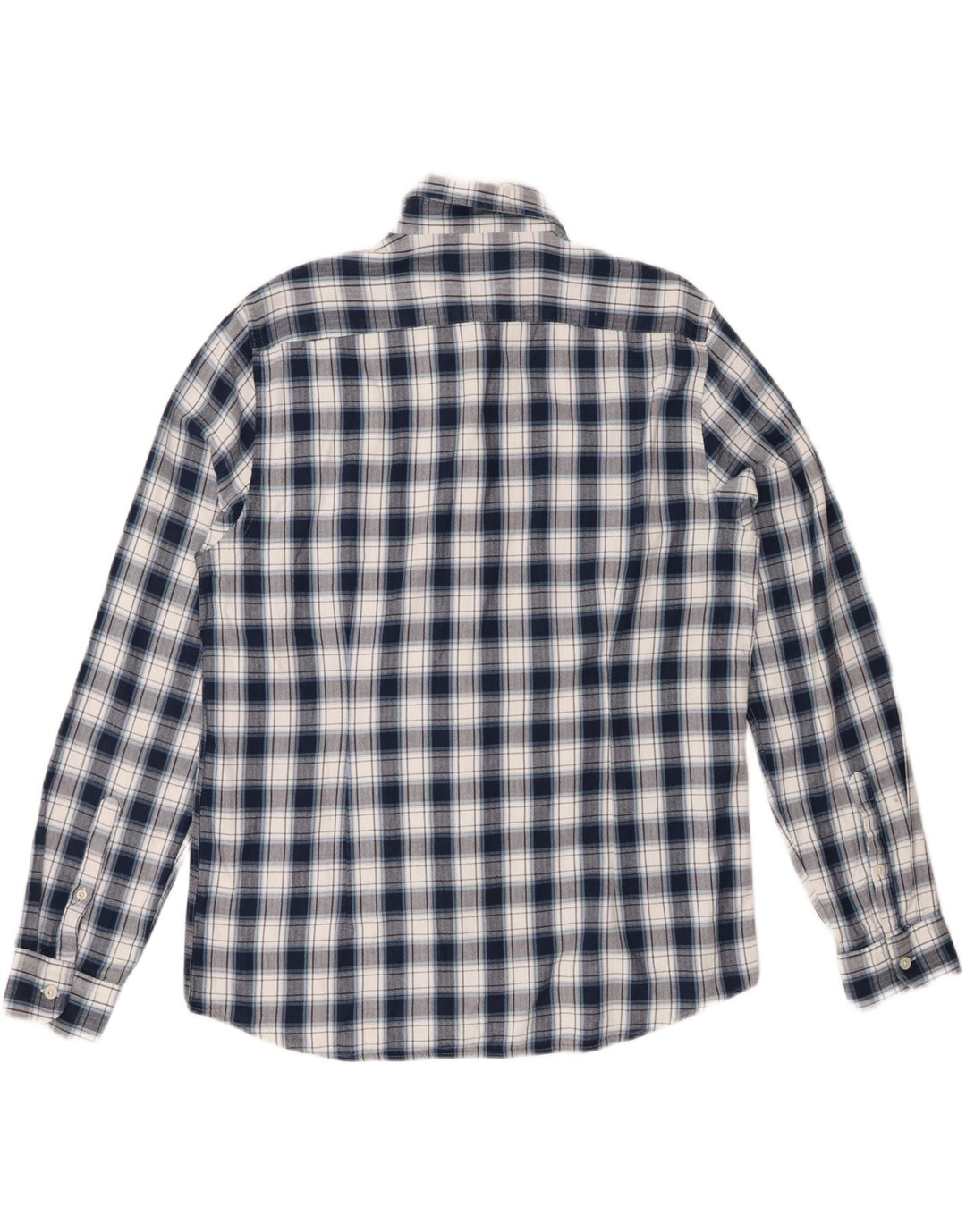 REISS Herren-Flanellhemd mit normaler Passform, XL, marineblau, kariert, Baumwolle