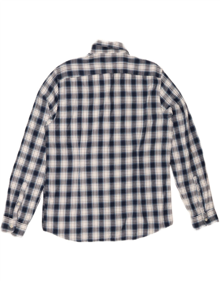 REISS Herren-Flanellhemd mit normaler Passform, XL, marineblau, kariert, Baumwolle