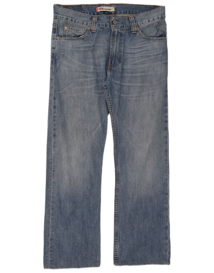 Levi's Herren 506 Straight Jeans W34 L29 Blaue Baumwolle