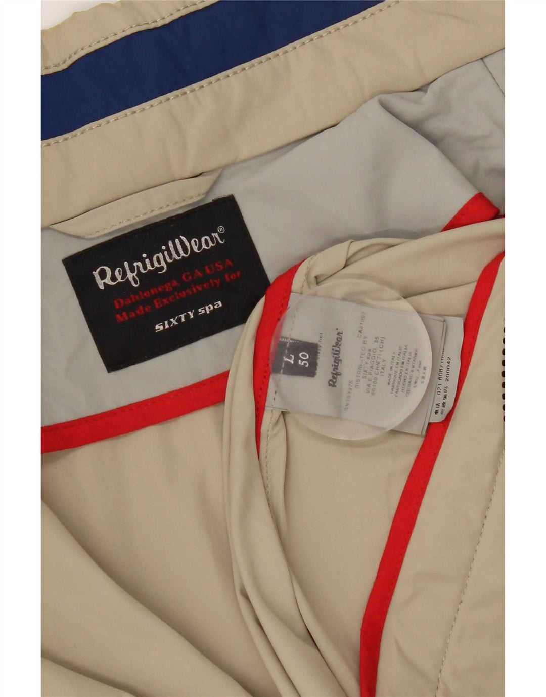 Refrigiwear Herren Bomberjacke IT 50 Large Khaki Nylon