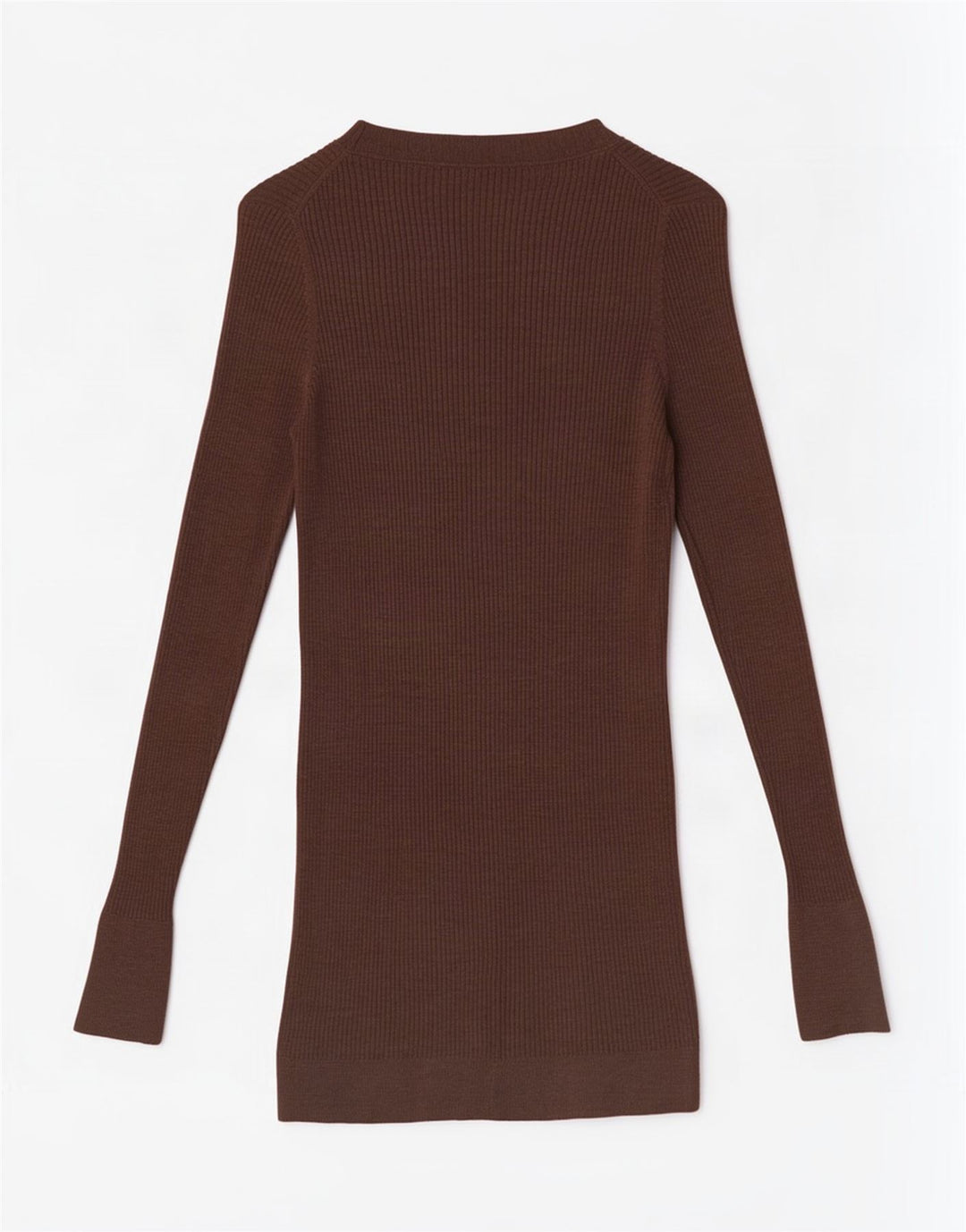 Massimo Dutti Damen-Longline-Cardigan-Pullover UK 10 Kleine braune Wolle