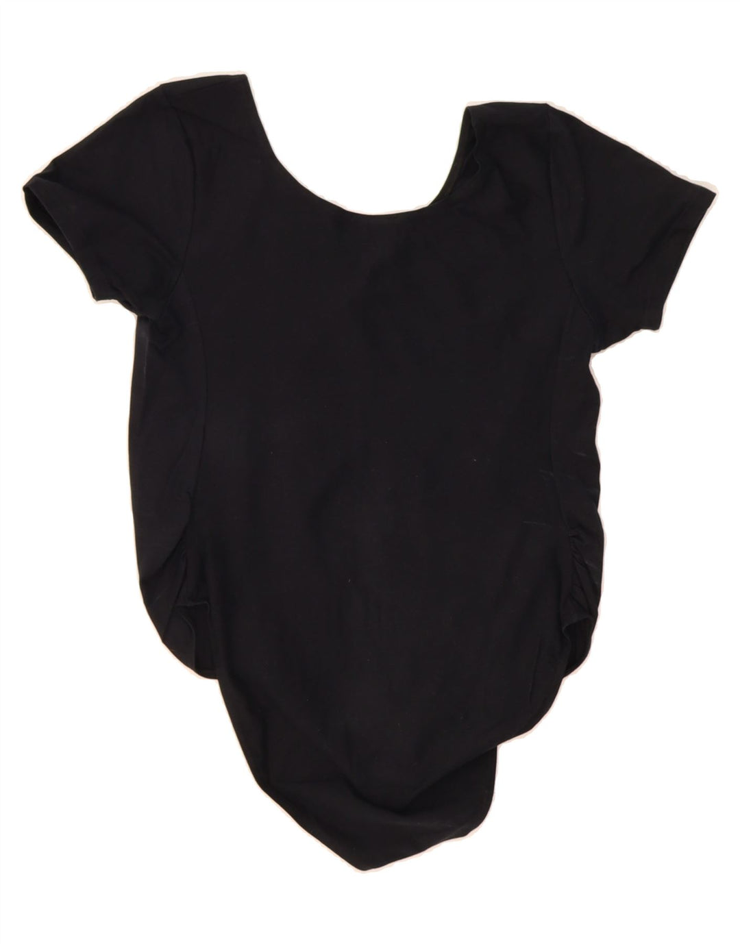 VINTAGE Womens Bodysuit UK 14 Large Black Cotton Vintage Vintage and Second-Hand Vintage from Messina Hembry 