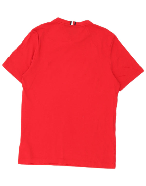 Tommy Hilfiger Herren-T-Shirt mit normaler Passform, XS, rote Baumwolle