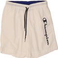 CHAMPION Mens Graphic Sport Shorts Small  White Vintage Champion and Second-Hand Champion from Messina Hembry 