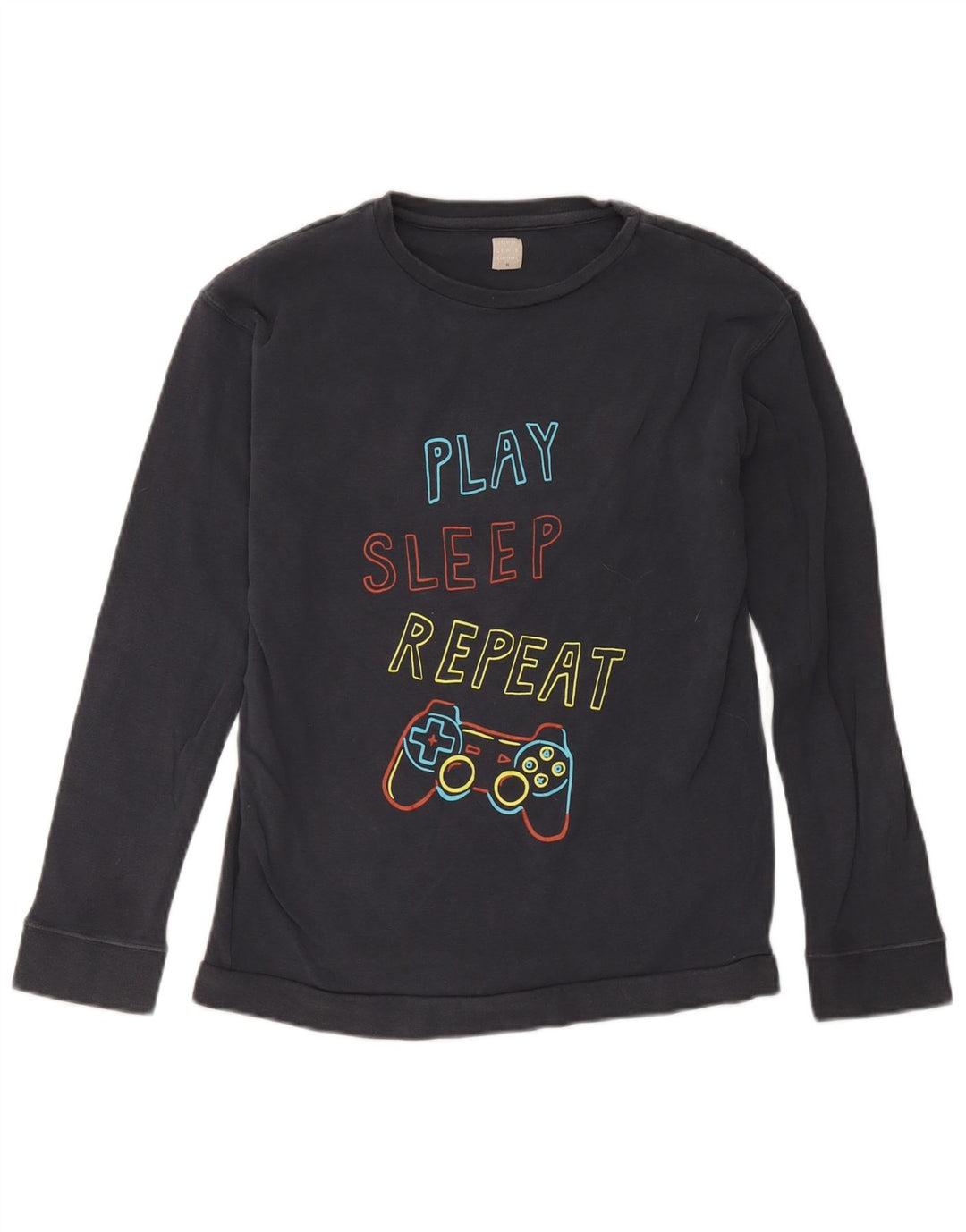 John Lewis Langarmshirt mit Grafik für Jungen, 12–13 Jahre, graue Baumwolle