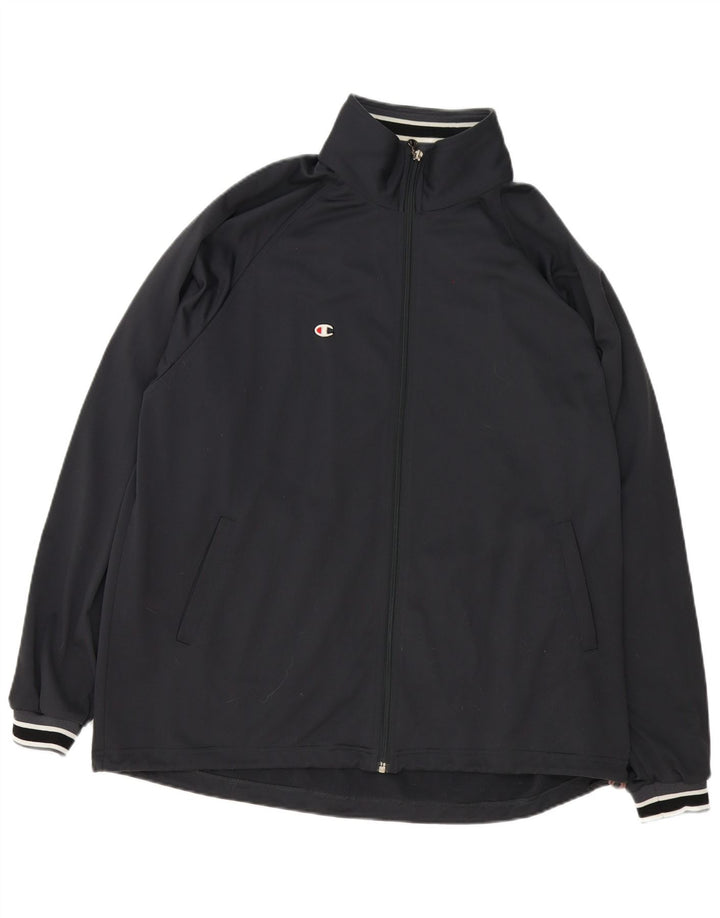 Champion Herren-Trainingsanzug-Top-Jacke XL, graues Polyester