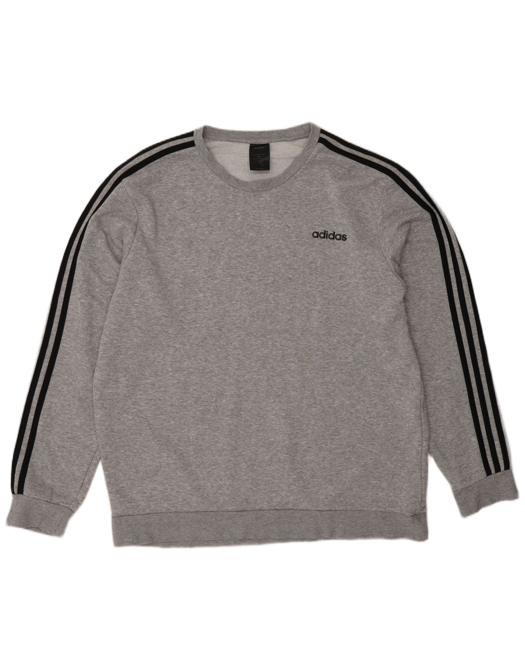 Adidas Herren Sweatshirt Pullover XL Grau gefleckte Baumwolle