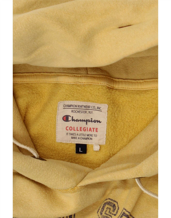 Champion Herren-Kapuzenpullover mit Grafik, Größe L, Gelb