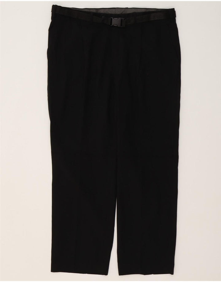 MARKS & SPENCER Herren-Chinohose mit normaler Passform, W36 L29, schwarzes Polyester