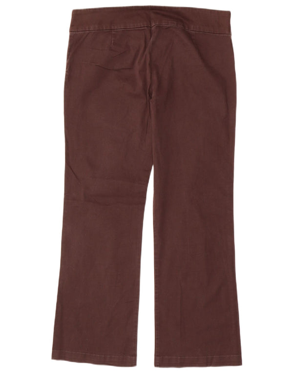 Zara Damen Bootcut Freizeithose EU 40 Medium W30 L27 Braune Baumwolle