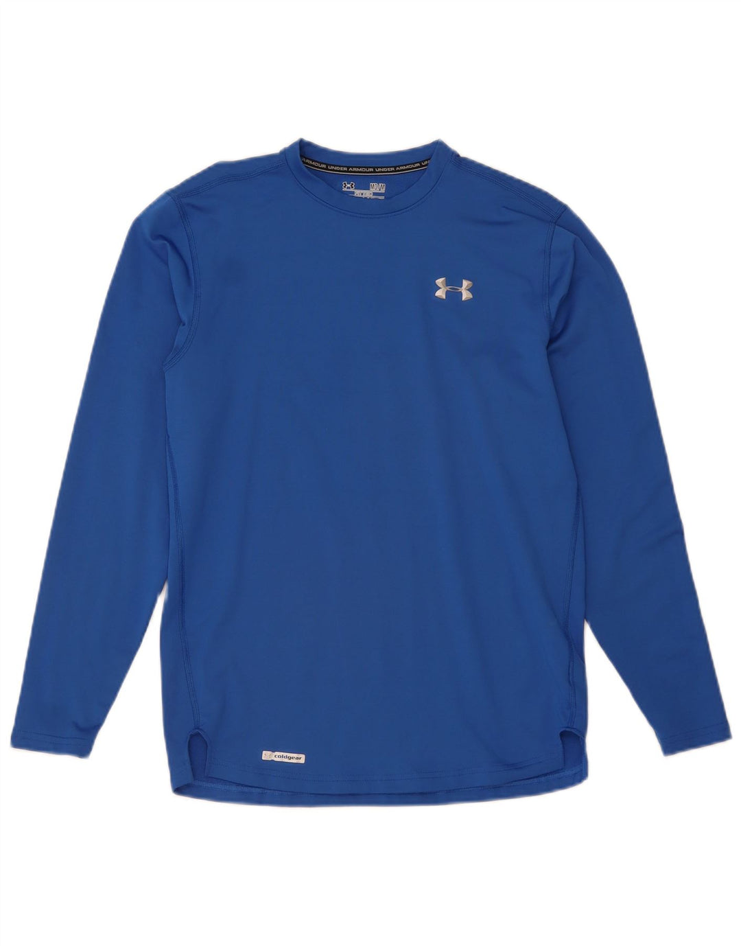 Under Armour Herren Cold Gear Top Langarm Mittelblaues Polyester