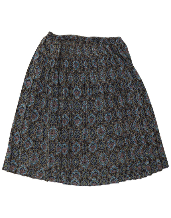 Eastex Damen Messerfaltenrock UK 20 2XL W38 Marineblau Geometrisch