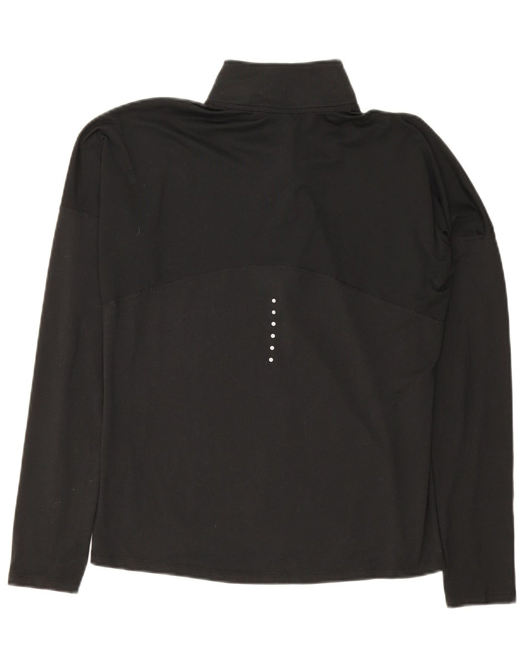 Nike Womens Dri Fit Zip Neck Pullover Trainingsanzug Top UK 10 Small Schwarz