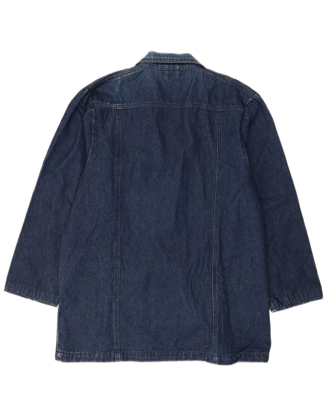 Vintage Damen 1 Knopf Jeans Blazer Jacke UK 16 Groß Blau