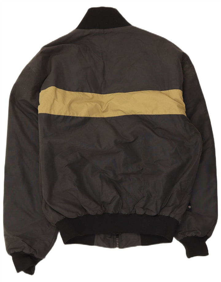 North Sails Herren Bomberjacke UK 40 Große schwarze Colourblock-Baumwolle