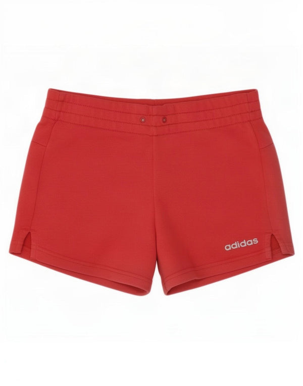 Adidas Damen Sportshorts UK 4/6 XS Rote Baumwolle