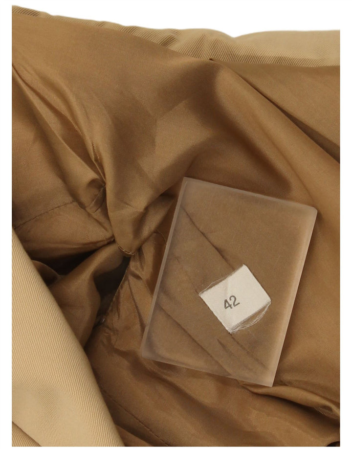 Vintage Damen 2-Knopf-Blazerjacke IT 42 Mittelbeige