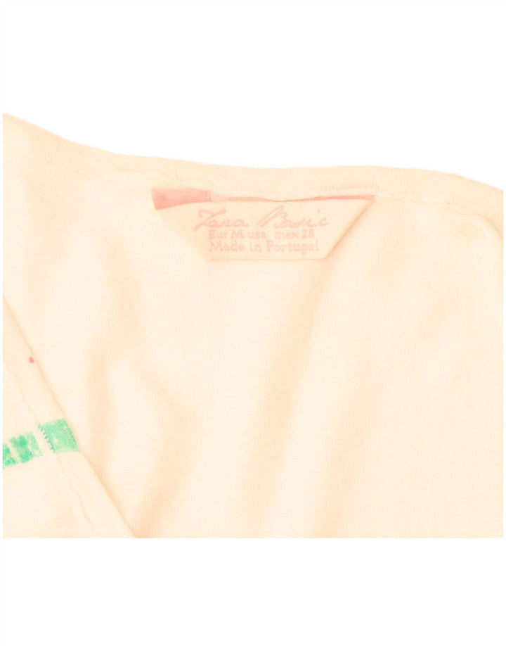 Zara Damen Weste Top UK 12 Medium Mehrfarbig gestreift