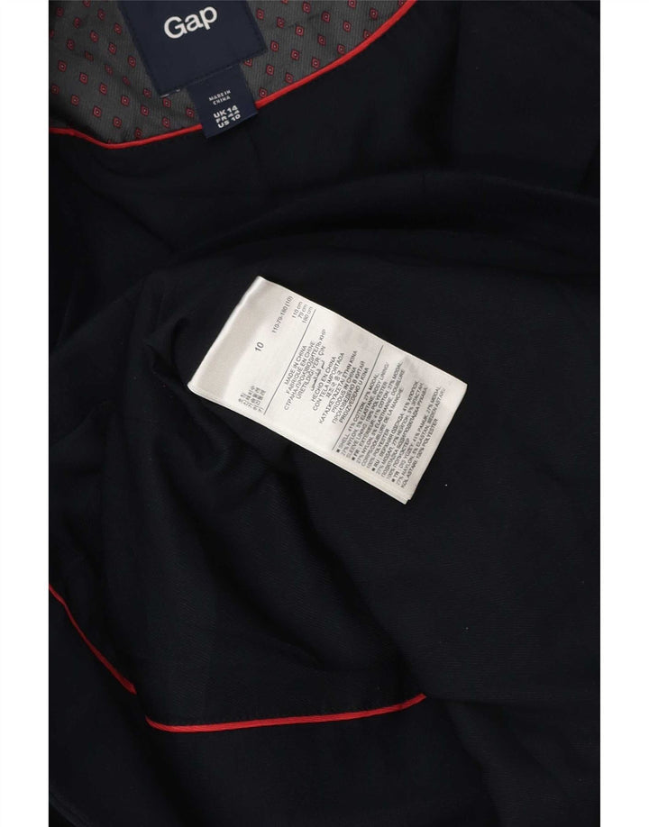 Gap Damen-Blazerjacke mit 3 Knöpfen, Gr. 14, Größe L, Marineblau, Baumwolle