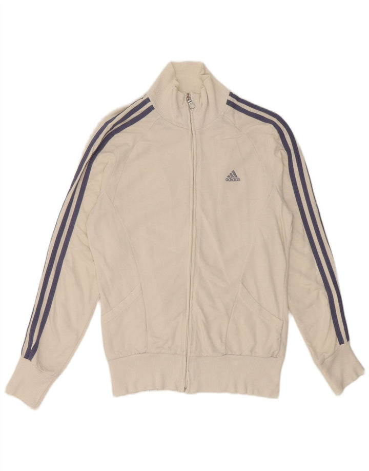 Adidas Damen-Trainingsanzug, Top-Jacke, kleine weiße Baumwolle