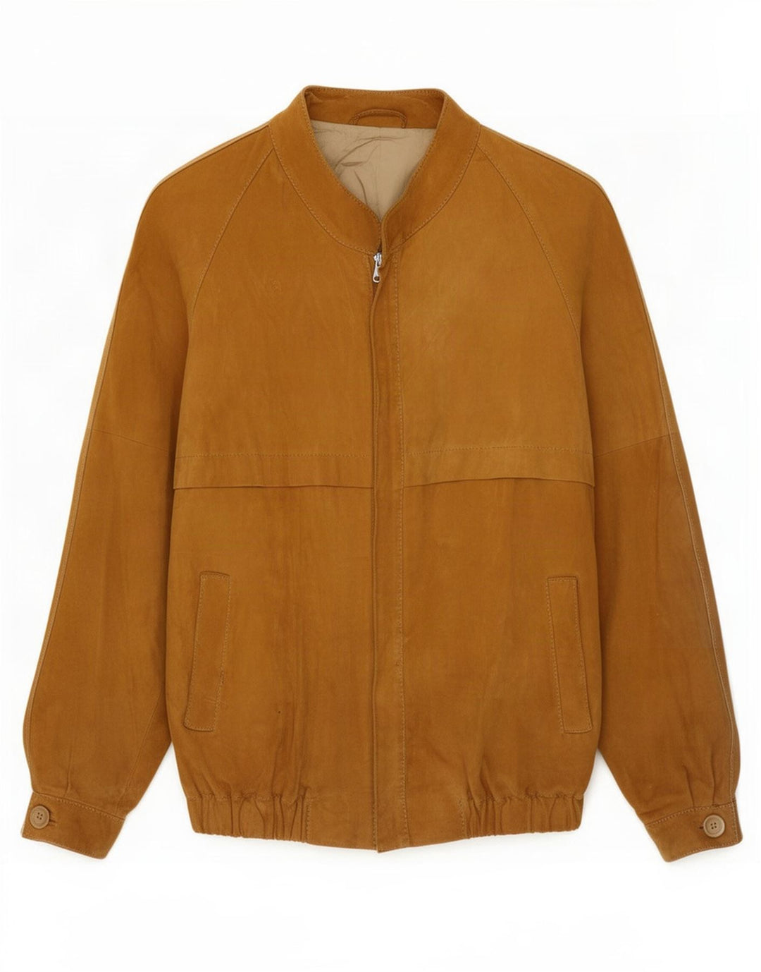 Vintage Herren Wildleder Bomberjacke UK 36 Small Beige